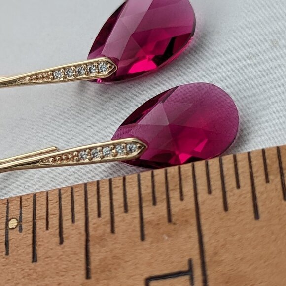 Evevic Jewelry Vintage Crystals Austria  Crystal Earrings Rhodium Gold Finish - Picture 3 of 7